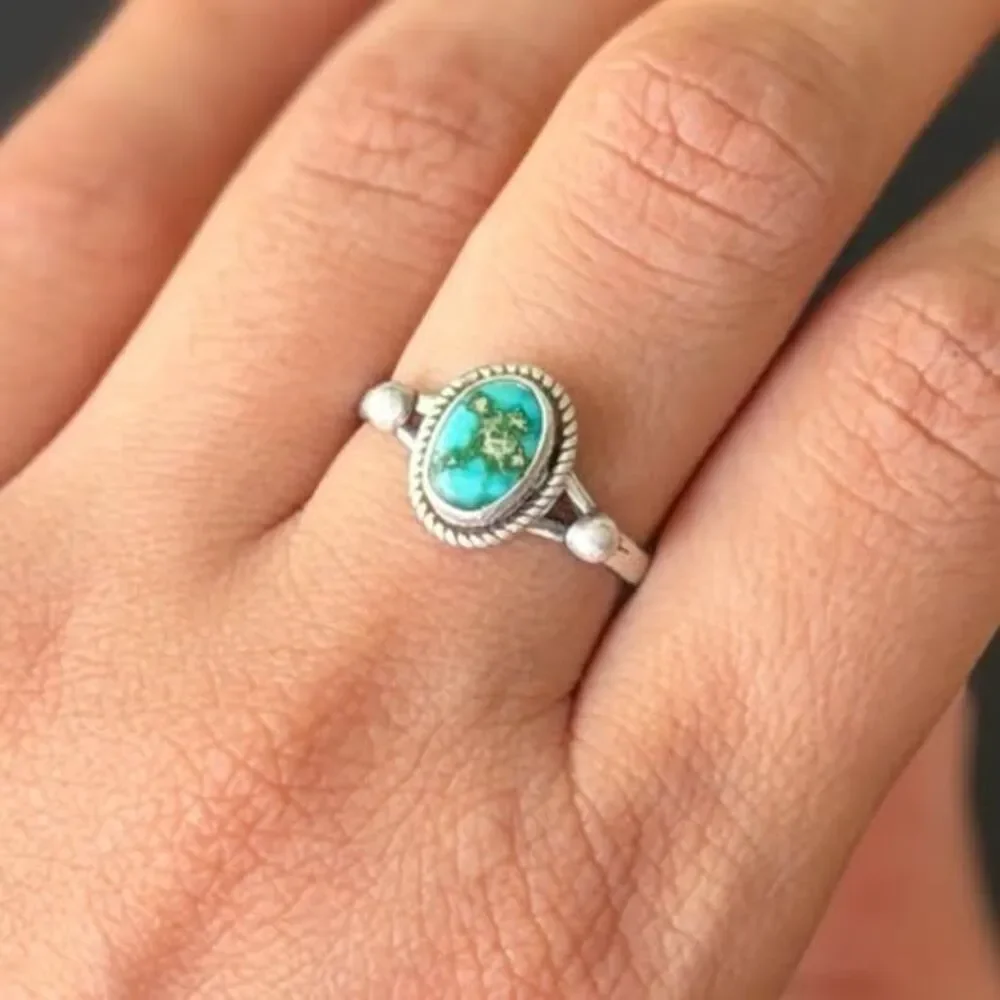 Sonoran Mountain Turquoise Sterling Silver Ring — Size 7